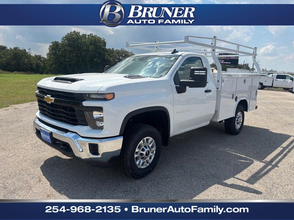 2025 Chevrolet Silverado 2500 HD WT in Summit White — front three-quarter view