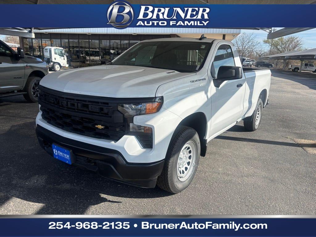 2026 Chevrolet Silverado 1500 WT in Summit White — front three-quarter view