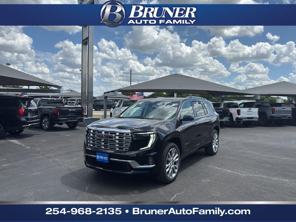 2026 GMC Acadia Denali in Ebony Twilight Metallic — front three-quarter view