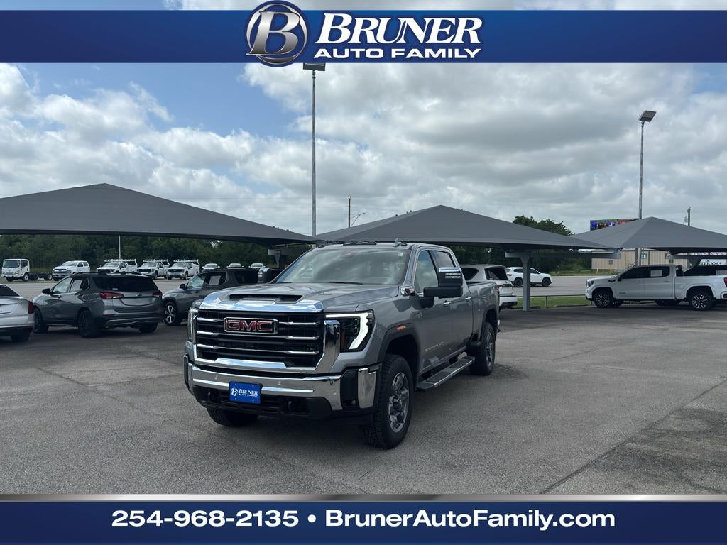 2026 GMC Sierra 2500 HD SLT in Sterling Metallic — front three-quarter view