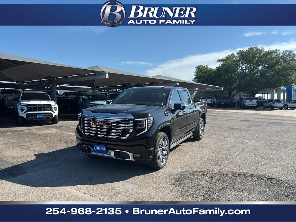 2026 GMC Sierra 1500 Denali in Onyx Black — front three-quarter view