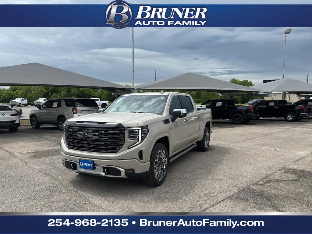 2026 GMC Sierra 1500 Denali Ultimate in Coastal Dune — front three-quarter view