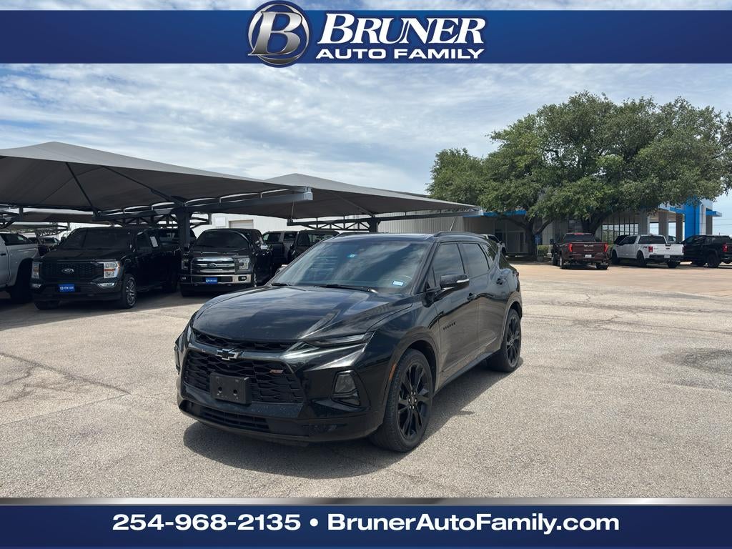 2021 Chevrolet Blazer RS in Black — front three-quarter view