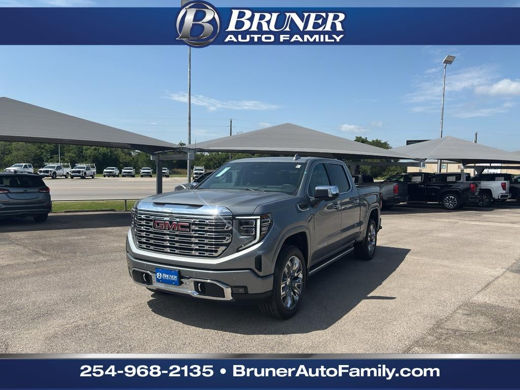 2026 GMC Sierra 1500 Denali in Sterling Metallic — front three-quarter view