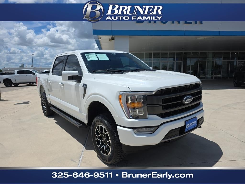 2023 Ford F-150 LARIAT in White — front three-quarter view